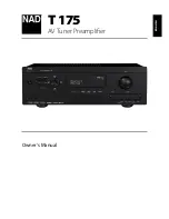 Preview for 1 page of NAD T175 HD Owner'S Manual