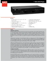 Preview for 1 page of NAD T535 Specifications