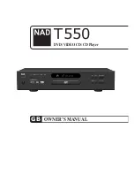 NAD T550 Owner'S Manual preview