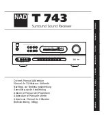 Предварительный просмотр 1 страницы NAD T743 Owner'S Manual Addendum