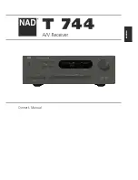 Предварительный просмотр 1 страницы NAD T744 Owner'S Manual