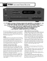 NAD T750 Specification Sheet preview