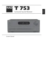 NAD T753 Owner'S Manual preview