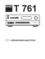 Preview for 1 page of NAD T761 (German) Eigentümer-Handbuch