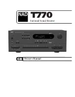 Preview for 1 page of NAD T770 Owner'S Manual