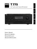 NAD T775 HD Owner'S Manual preview