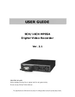Nadatel SDVR-16000C User Manual preview