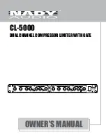 Preview for 1 page of Nady Audio CL-5000 Owner'S Manual