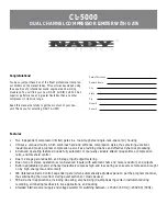 Preview for 2 page of Nady Audio CL-5000 Owner'S Manual