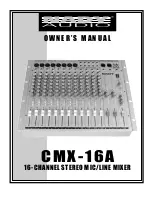 Nady Audio CMX-16A Owner'S Manual preview