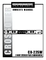 Nady Audio CX-22SW Owner'S Manual preview