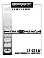 Preview for 1 page of Nady Audio CX-23SW Owner'S Manual