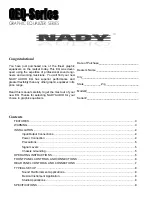 Предварительный просмотр 2 страницы Nady Audio GEQ 215 Owner'S Manual