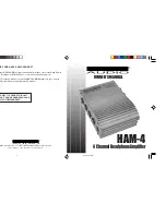 Nady Audio HAM-4 Owner'S Manual preview