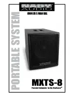 Nady Audio MaxTower MXTS-8 Owner'S Manual preview