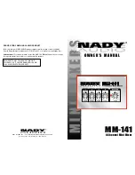 Nady Audio MM-141 Owner'S Manual preview