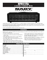 Предварительный просмотр 2 страницы Nady Audio MPM 8175x Owner'S Manual