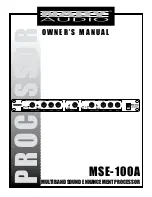 Nady Audio MSE-100A Owner'S Manual preview