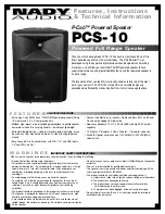 Nady Audio P-Cab PCS-10 Features, Instructions & Technical Information preview