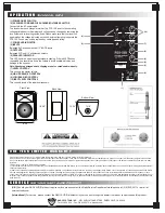 Preview for 2 page of Nady Audio P-Cab Speakers PCS-10X Features, Instructions & Technical Data