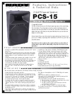 Nady Audio PCS-15 Instruction Sheet preview