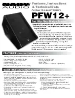 Preview for 1 page of Nady Audio PFW12+ Features, Instructions & Technical Data