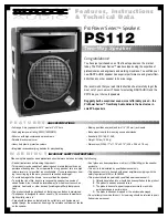 Nady Audio ProPower PS112 Features, Instructions & Technical Data preview