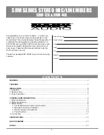 Preview for 2 page of Nady Audio SRM SERIES Owner'S Manual