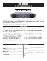 Предварительный просмотр 3 страницы Nady Audio XA-1100 Owner'S Manual