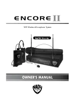 Nady Systems ENCORE 2 Owner'S Manual preview