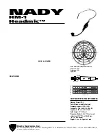 Nady Systems HM-1 Use And Care preview