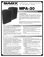 Nady Systems MPA-30 Features, Instructions & Technical Data preview