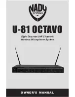 Nady Systems OCTAVO U-81 Owner'S Manual preview