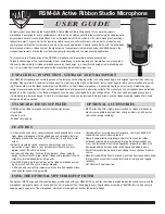 Preview for 1 page of Nady Systems RSM-8A User Manual