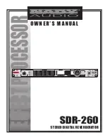 Preview for 1 page of Nady Systems SDR-260 Owner'S Manual