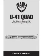 Nady Systems U-41 QUAD Owner'S Manual preview