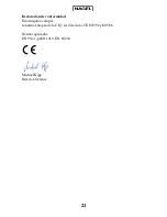 Preview for 21 page of Nagel FOLDNAK M2 Manual