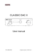 Nagra CLASSIC DAC II User Manual предпросмотр