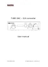 Nagra TUBE DAC User Manual preview