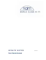 NAIM FLASH REMOTE HANDSET Manual preview