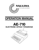 Nakajima AE-710 Operation Manual preview