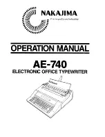 Nakajima AE-740 Operation Manual preview