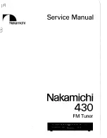 Nakamichi 430 Service Manual preview