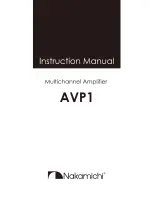 Nakamichi AVP1 Instruction Manual предпросмотр