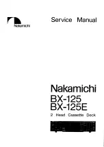 Preview for 1 page of Nakamichi BX-125 Service Manual