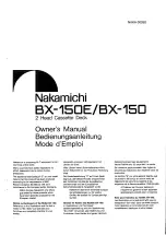 Nakamichi BX-150E Owner'S Manual preview