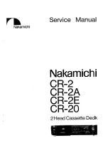 Nakamichi CR-2 Service Manual preview