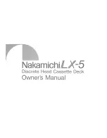 Nakamichi LX-5 Owner'S Manual preview