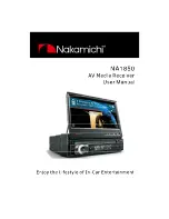 Предварительный просмотр 1 страницы Nakamichi NA1850 User Manual