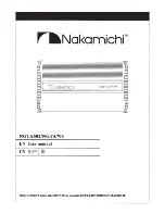 Nakamichi NGTA602 User Manual предпросмотр